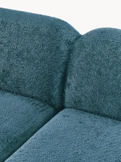 Sofá rinconera modular de borreguillo bouclé Wolke (4 plazas)