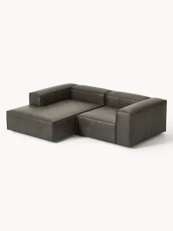 Sofá rinconera modular de cuero reciclado Lennon