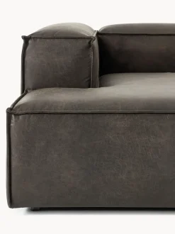 Sofá rinconera modular de cuero reciclado Lennon