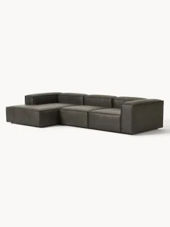Sofá rinconera modular de cuero reciclado Lennon