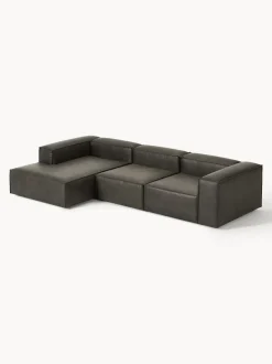 Sofá rinconera modular de cuero reciclado Lennon