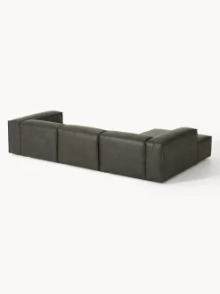 Sofá rinconera modular de cuero reciclado Lennon