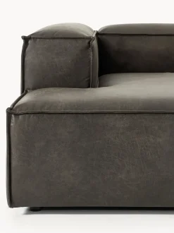Sofá rinconera modular de cuero reciclado Lennon