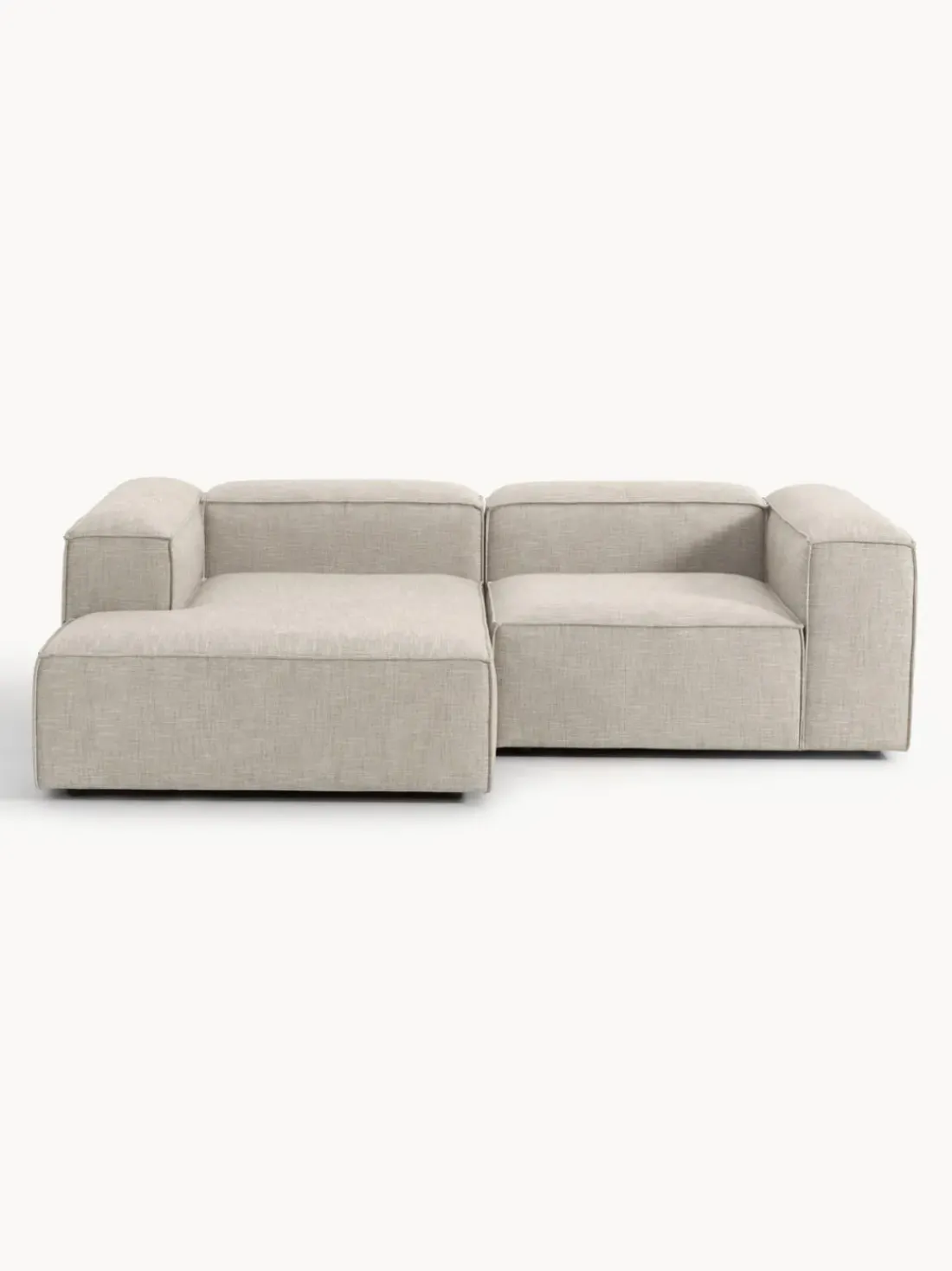 Sofá rinconera modular de mezcla de lino Lennon