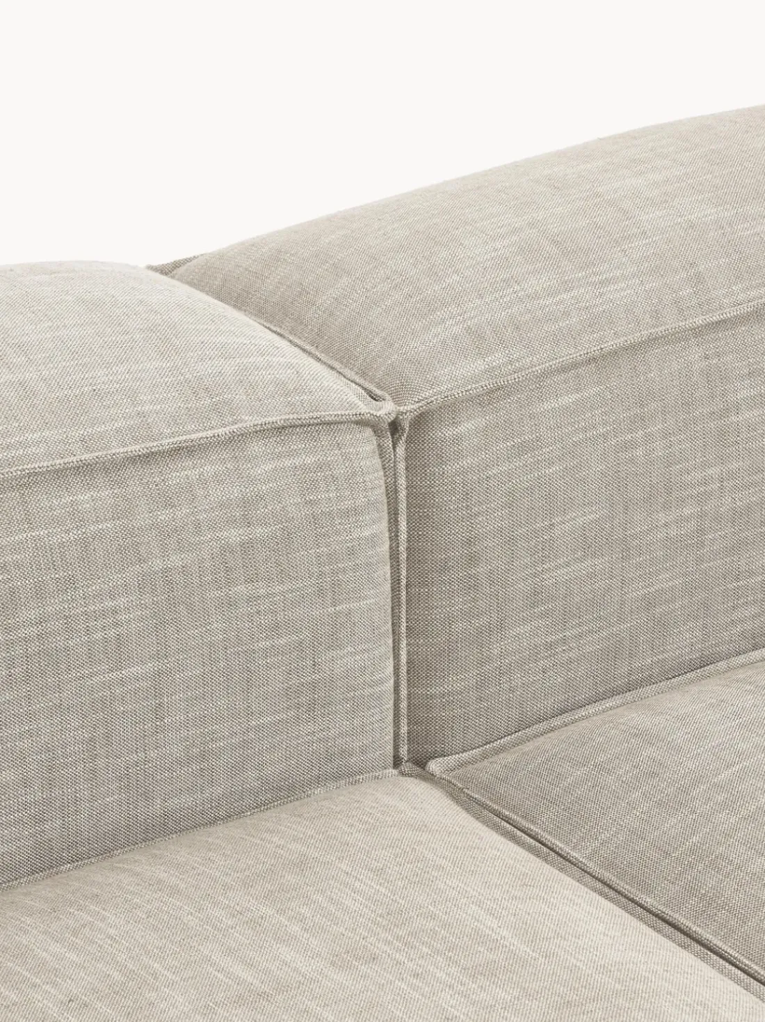 Sofá rinconera modular de mezcla de lino Lennon