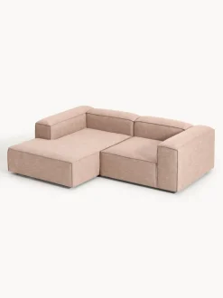 Sofá rinconera modular de mezcla de lino Lennon