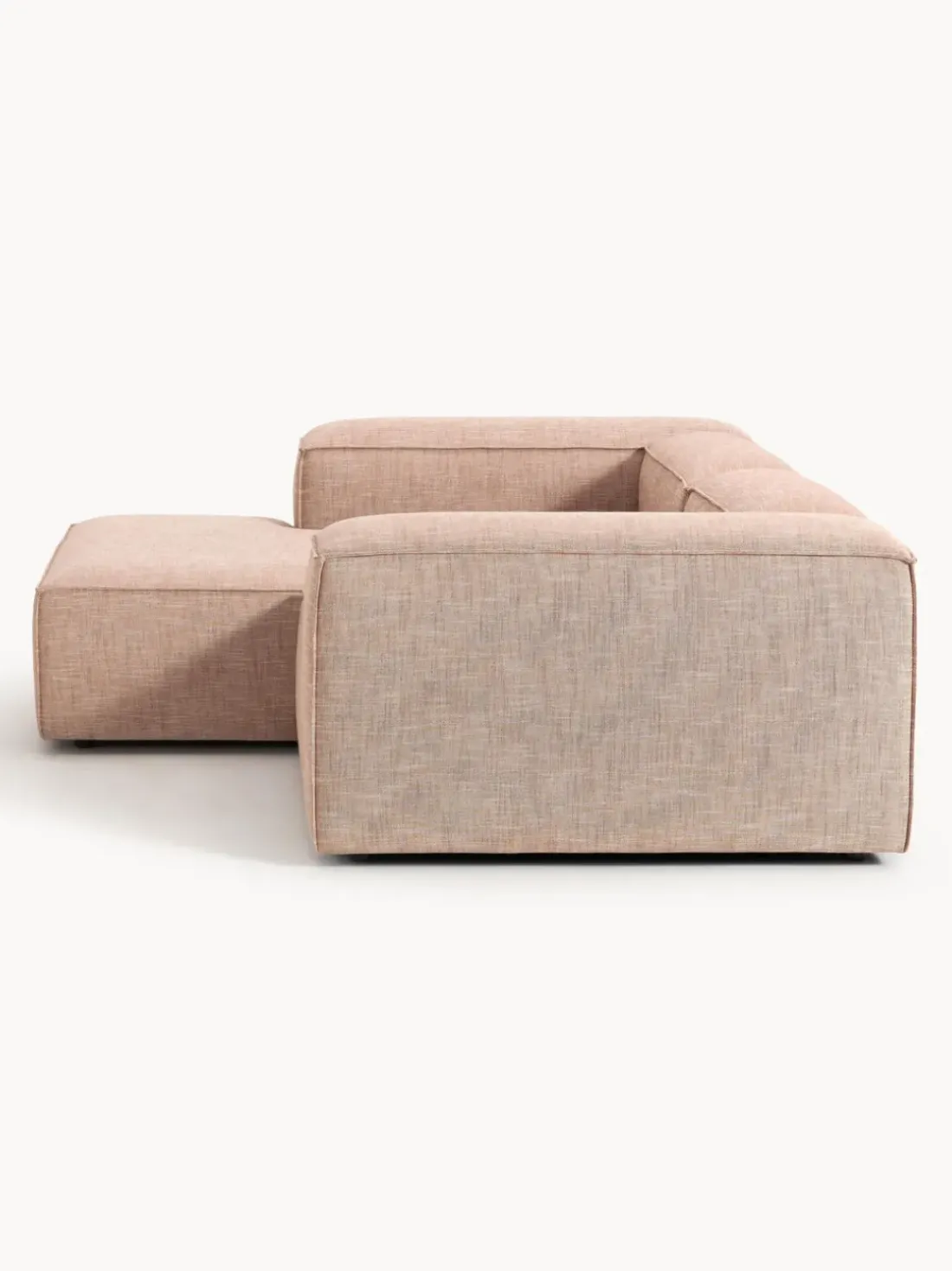 Sofá rinconera modular de mezcla de lino Lennon