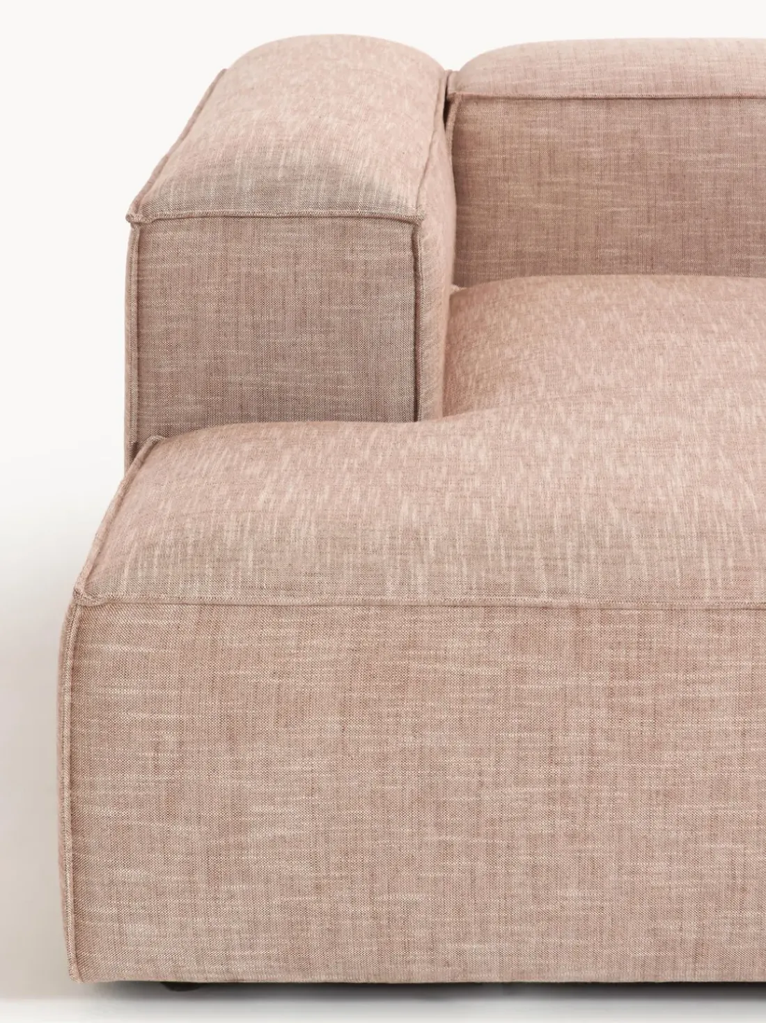 Sofá rinconera modular de mezcla de lino Lennon