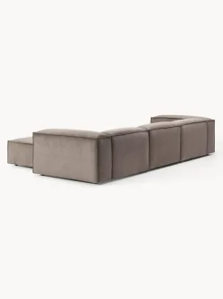 Sofá rinconera modular de pana con reposapiés izquierdo/derecho Lennon (4 plazas)