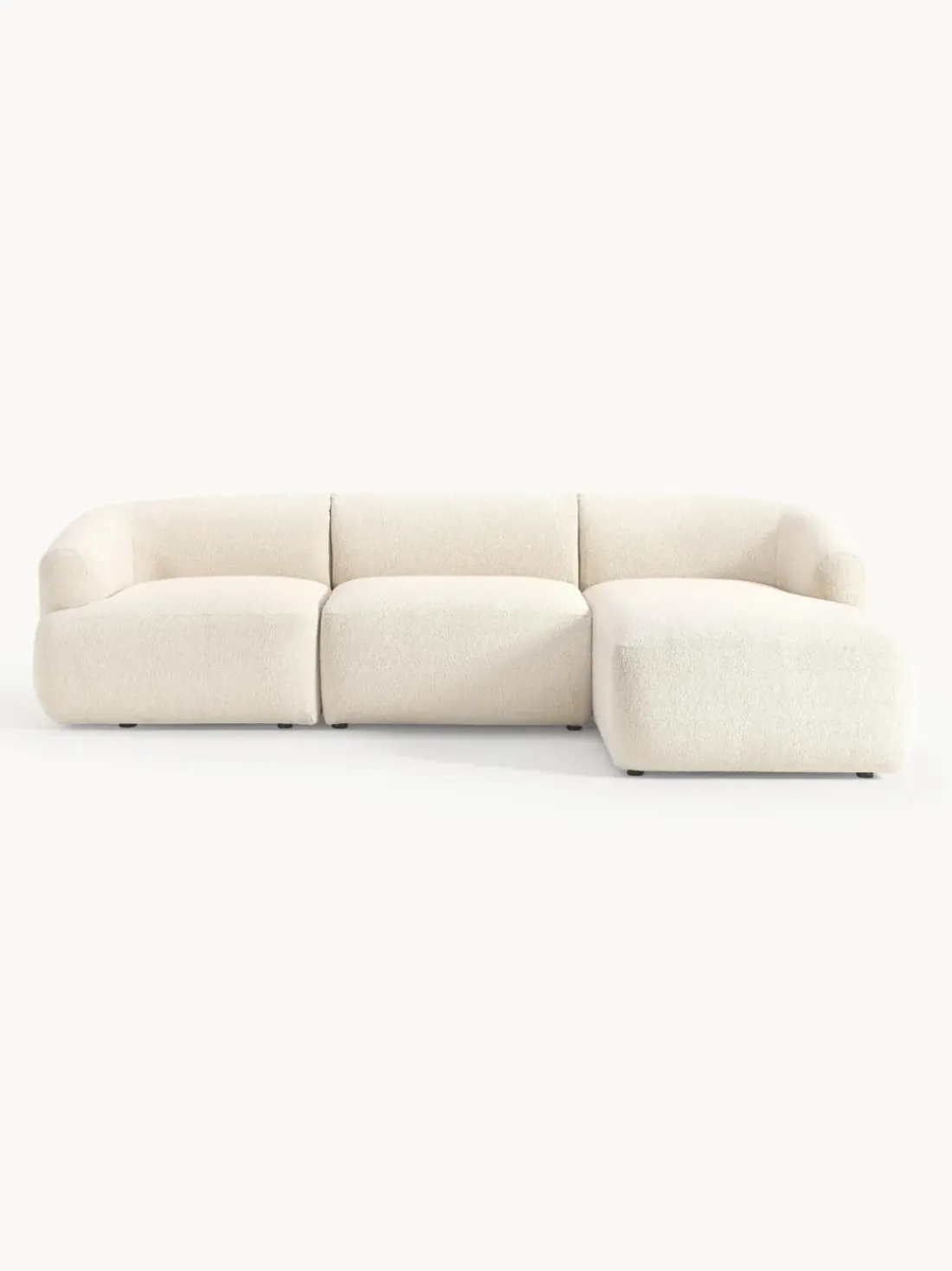 Sofá rinconera modular en tejido bouclé Sofia (3 plazas)