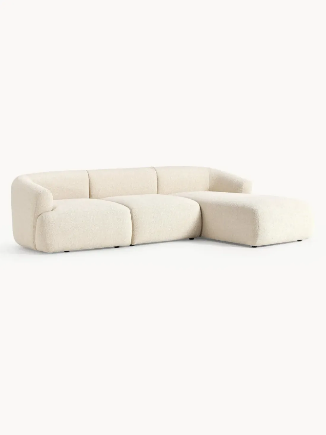 Sofá rinconera modular en tejido bouclé Sofia (3 plazas)
