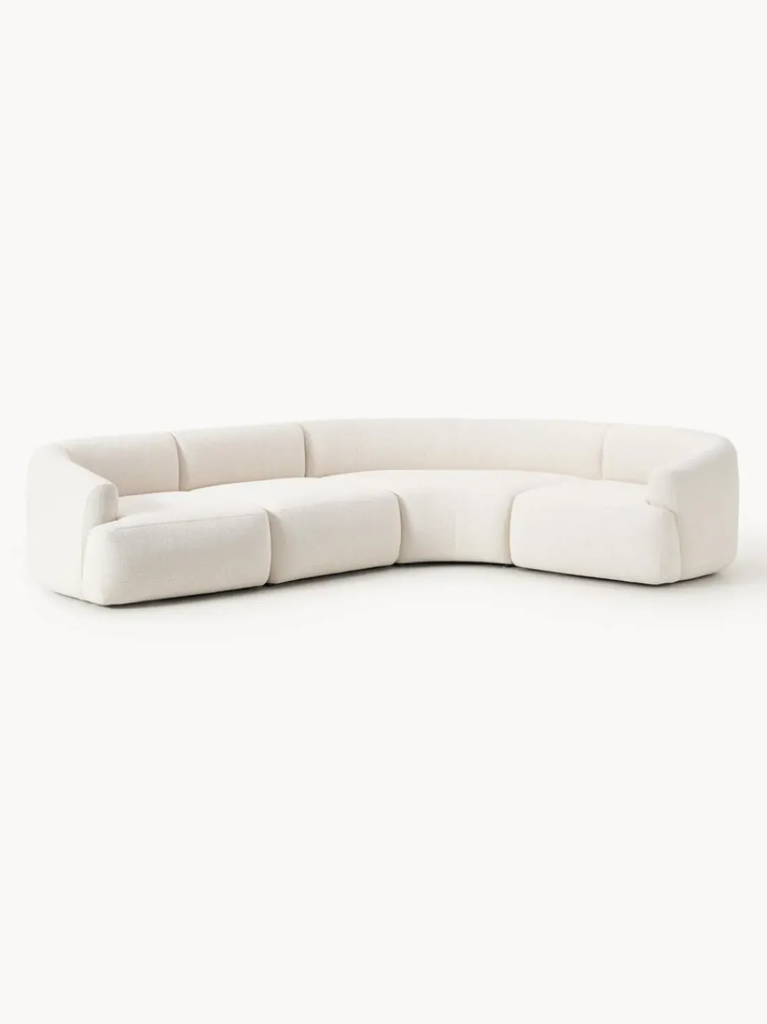 Sofá rinconera modular en tejido bouclé Sofia (4 plazas)