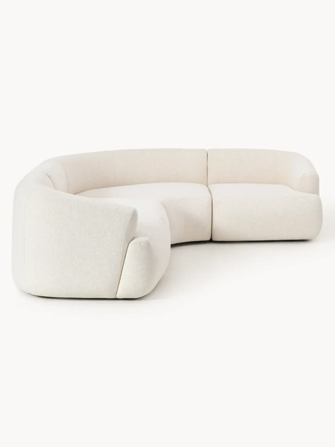 Sofá rinconera modular en tejido bouclé Sofia (4 plazas)