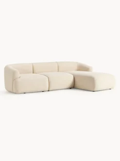 Sofá rinconera modular en tejido bouclé Sofia (3 plazas)