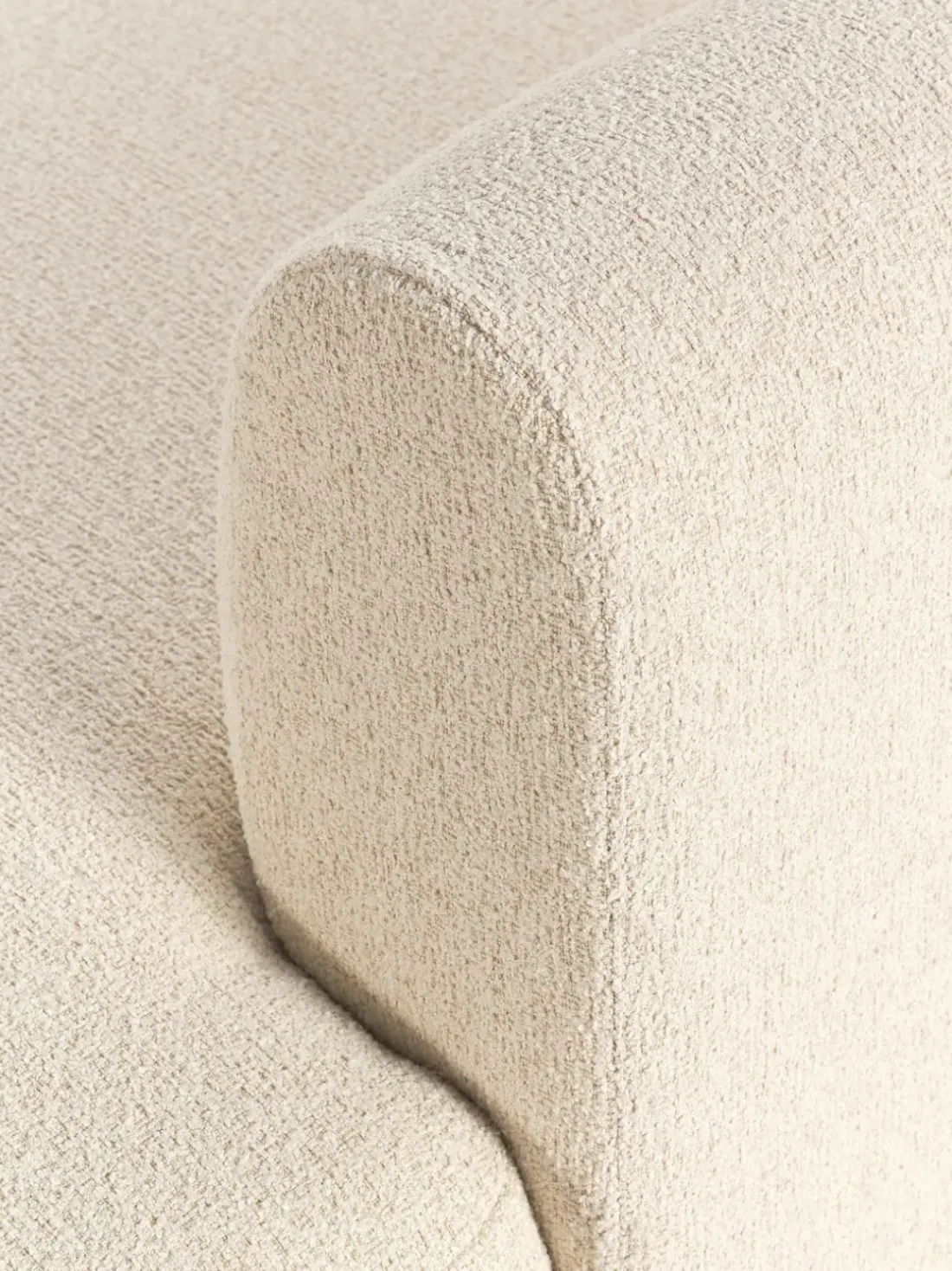 Sofá rinconera modular en tejido bouclé Sofia (3 plazas)