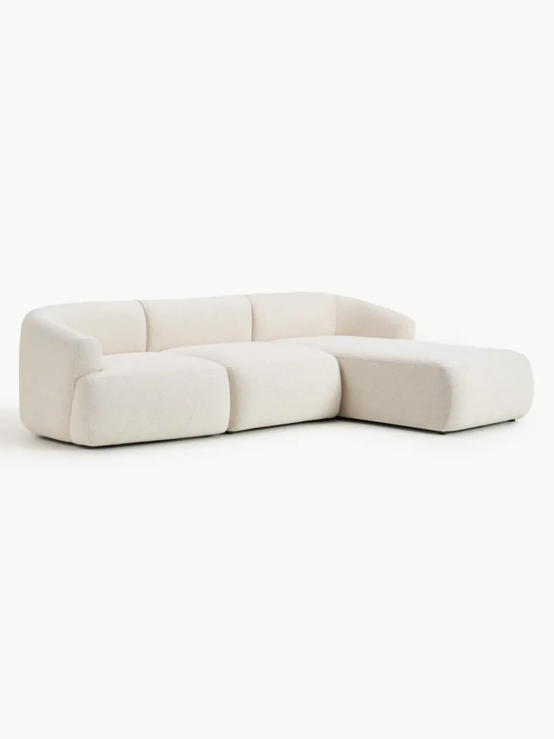 Sofá rinconera modular en tejido bouclé Sofia (3 plazas)