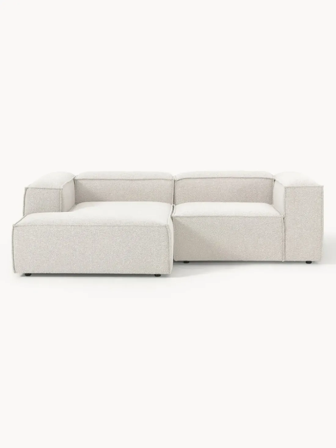 Sofá rinconera modular en tejido bouclé Lennon