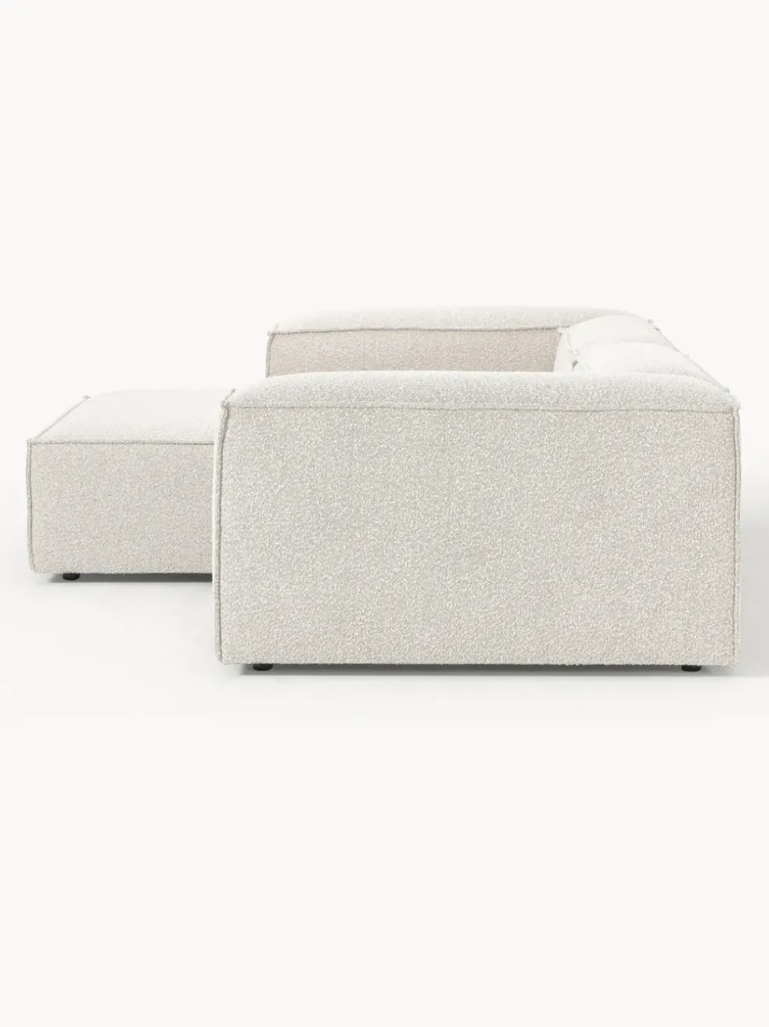 Sofá rinconera modular en tejido bouclé Lennon