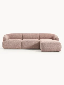 Sofá rinconera modular en tejido bouclé Sofia (3 plazas)