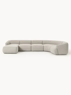 Sofá rinconera modular en tejido bouclé Sofia