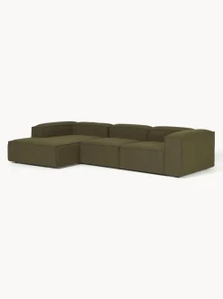 Sofá rinconera modular en tejido bouclé Lennon