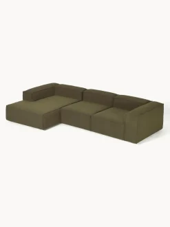 Sofá rinconera modular en tejido bouclé Lennon