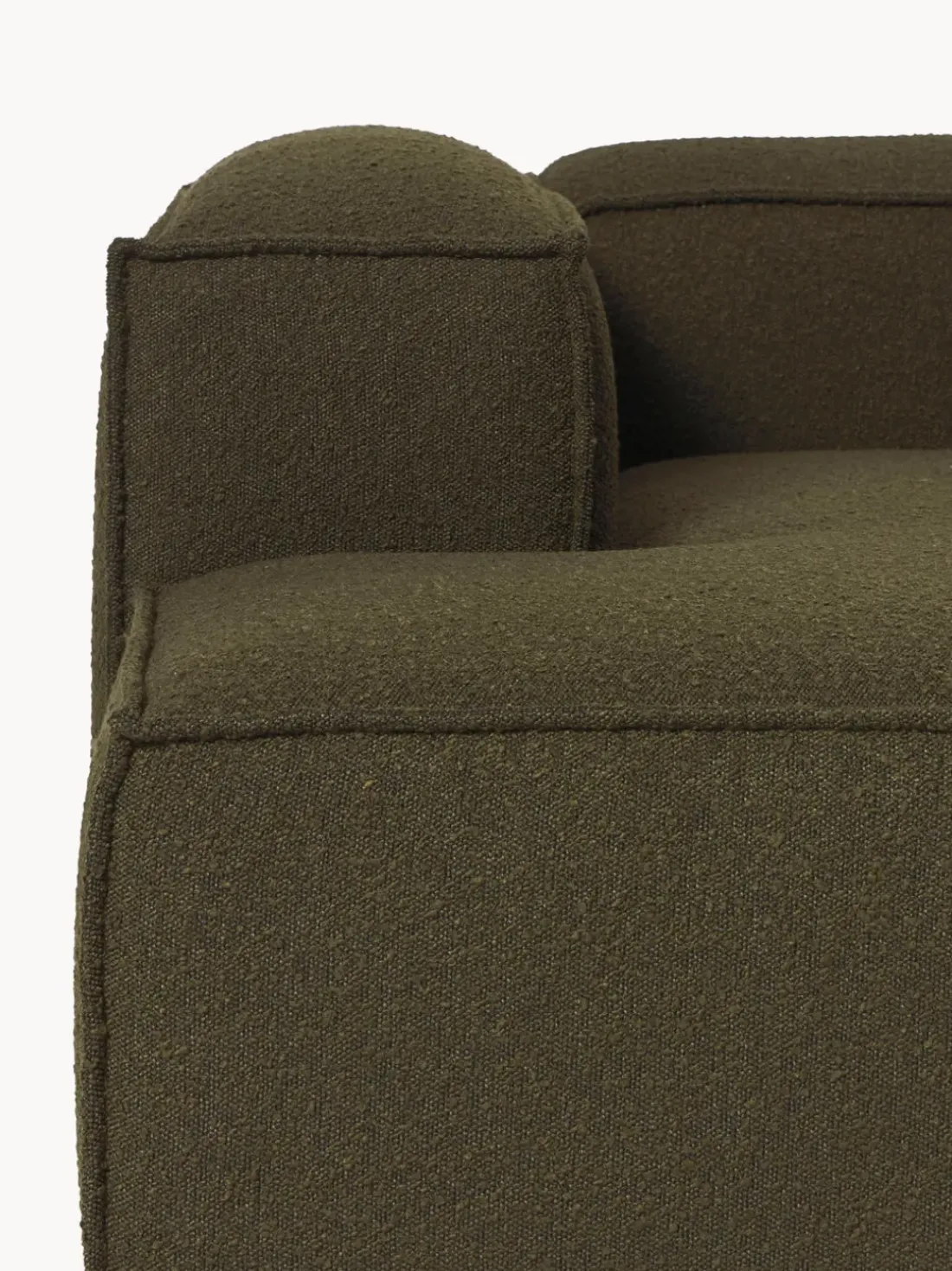 Sofá rinconera modular en tejido bouclé Lennon