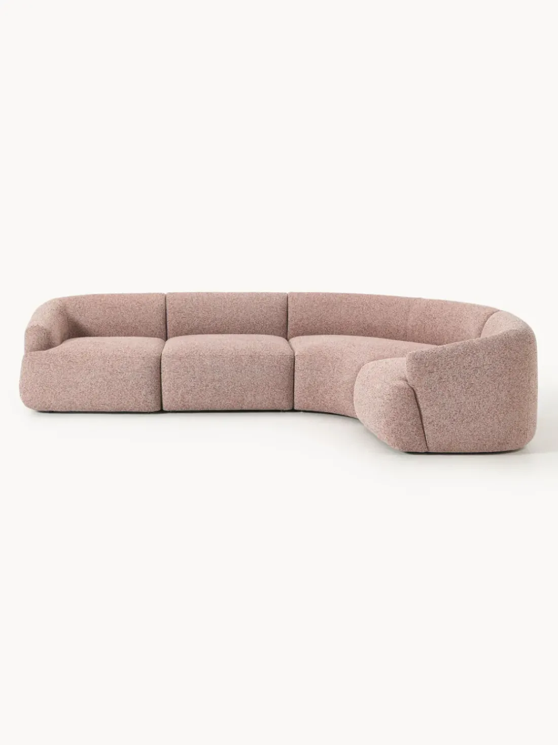 Sofá rinconera modular en tejido bouclé Sofia (4 plazas)