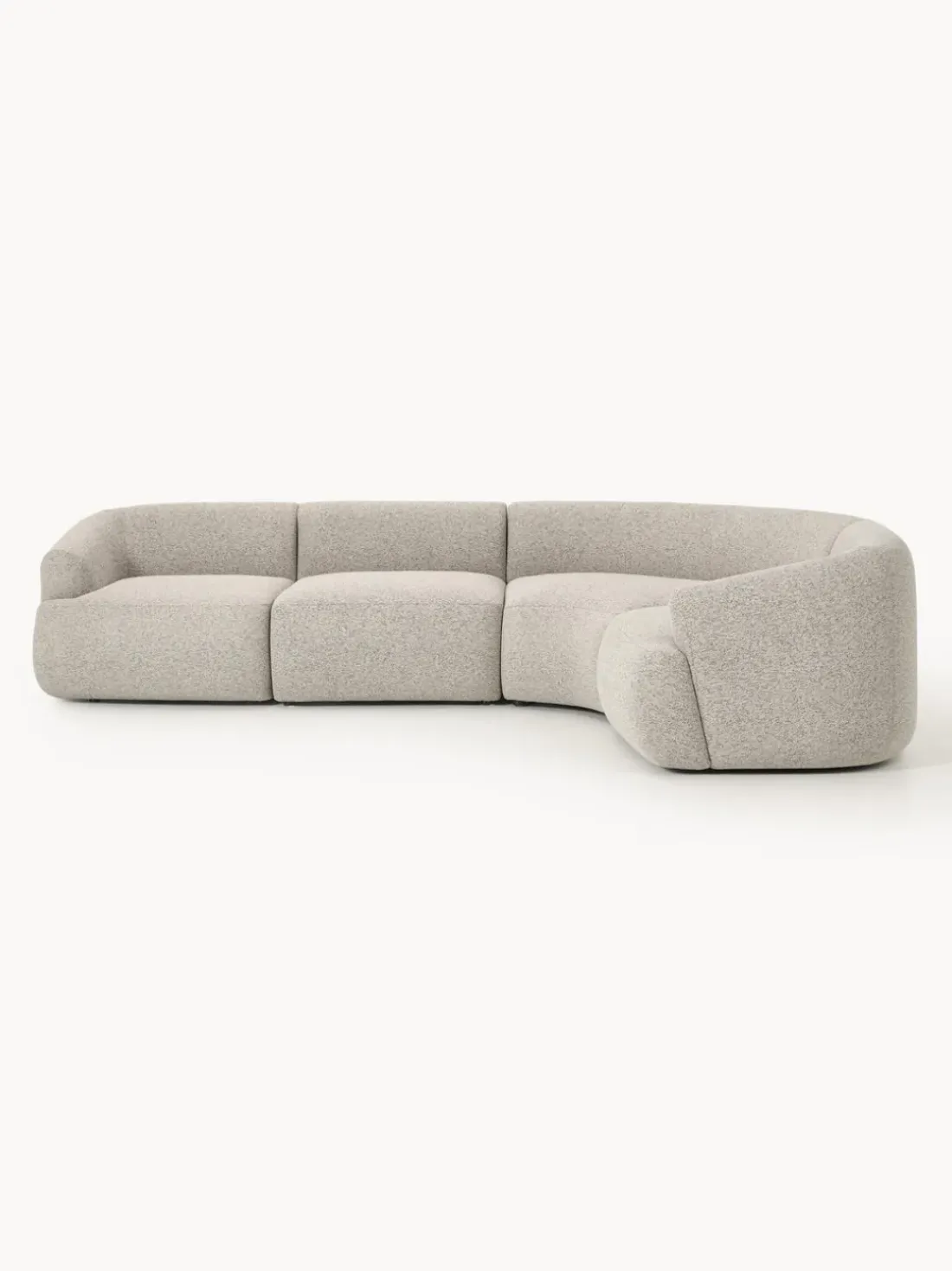 Sofá rinconera modular en tejido bouclé Sofia (4 plazas)