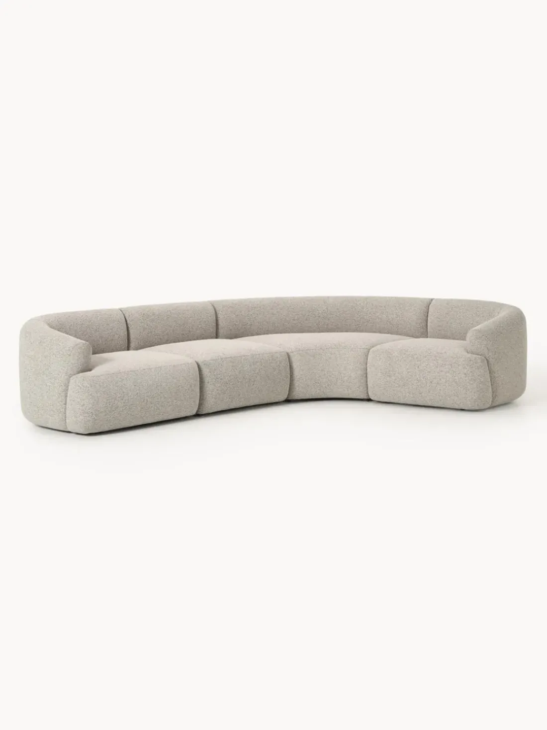 Sofá rinconera modular en tejido bouclé Sofia (4 plazas)