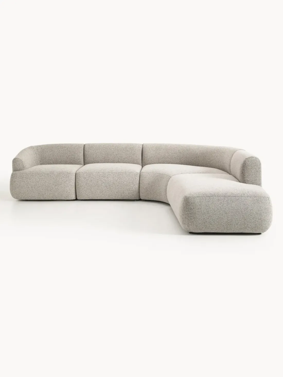 Sofá rinconera modular en tejido bouclé Sofia (4 plazas)