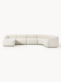 Sofá rinconera modular en tejido bouclé Sofia