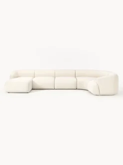 Sofá rinconera modular en tejido bouclé Sofia