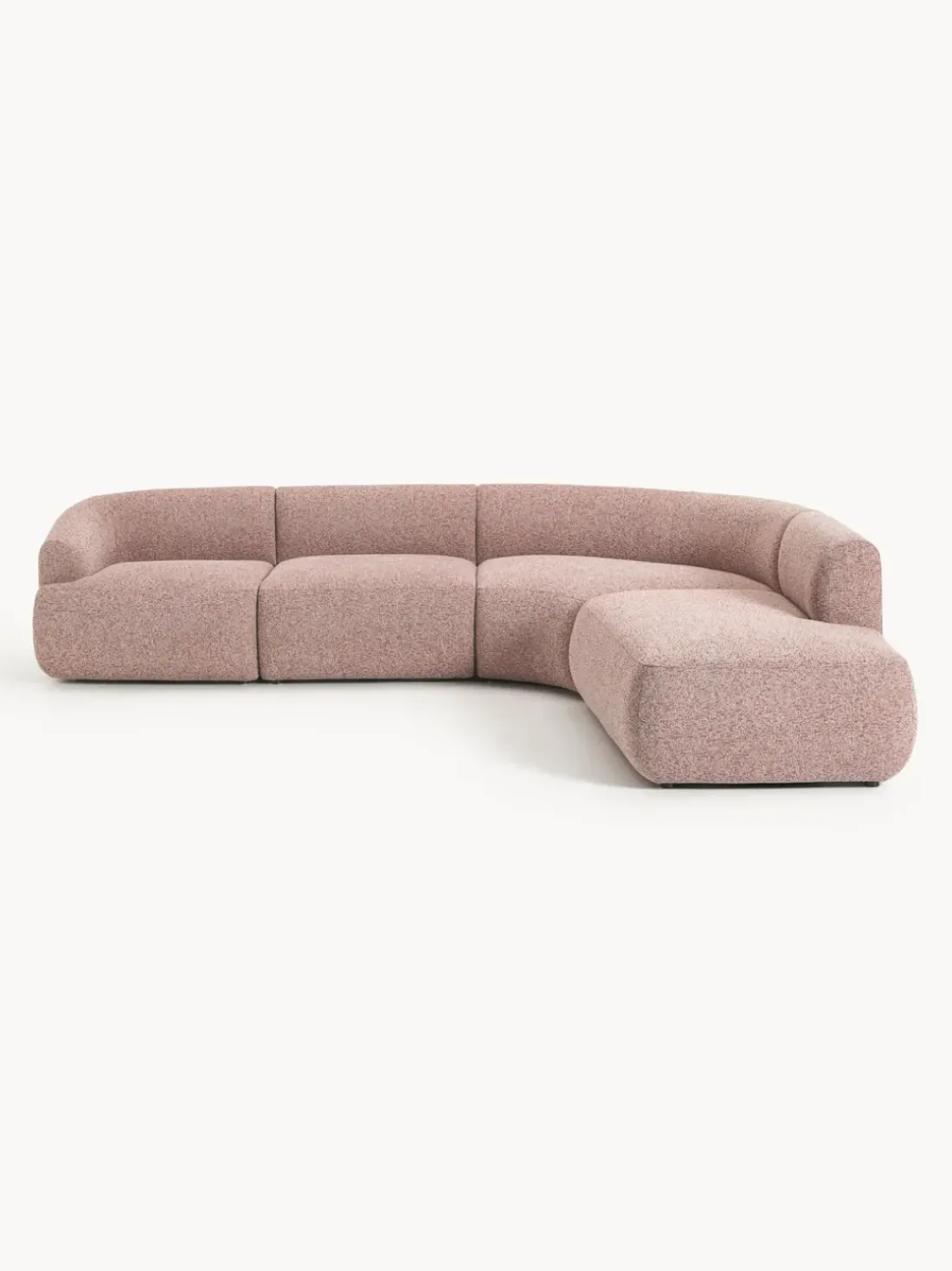 Sofá rinconera modular en tejido bouclé Sofia (4 plazas)