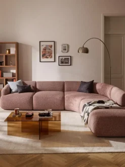 Sofá rinconera modular en tejido bouclé Sofia (4 plazas)