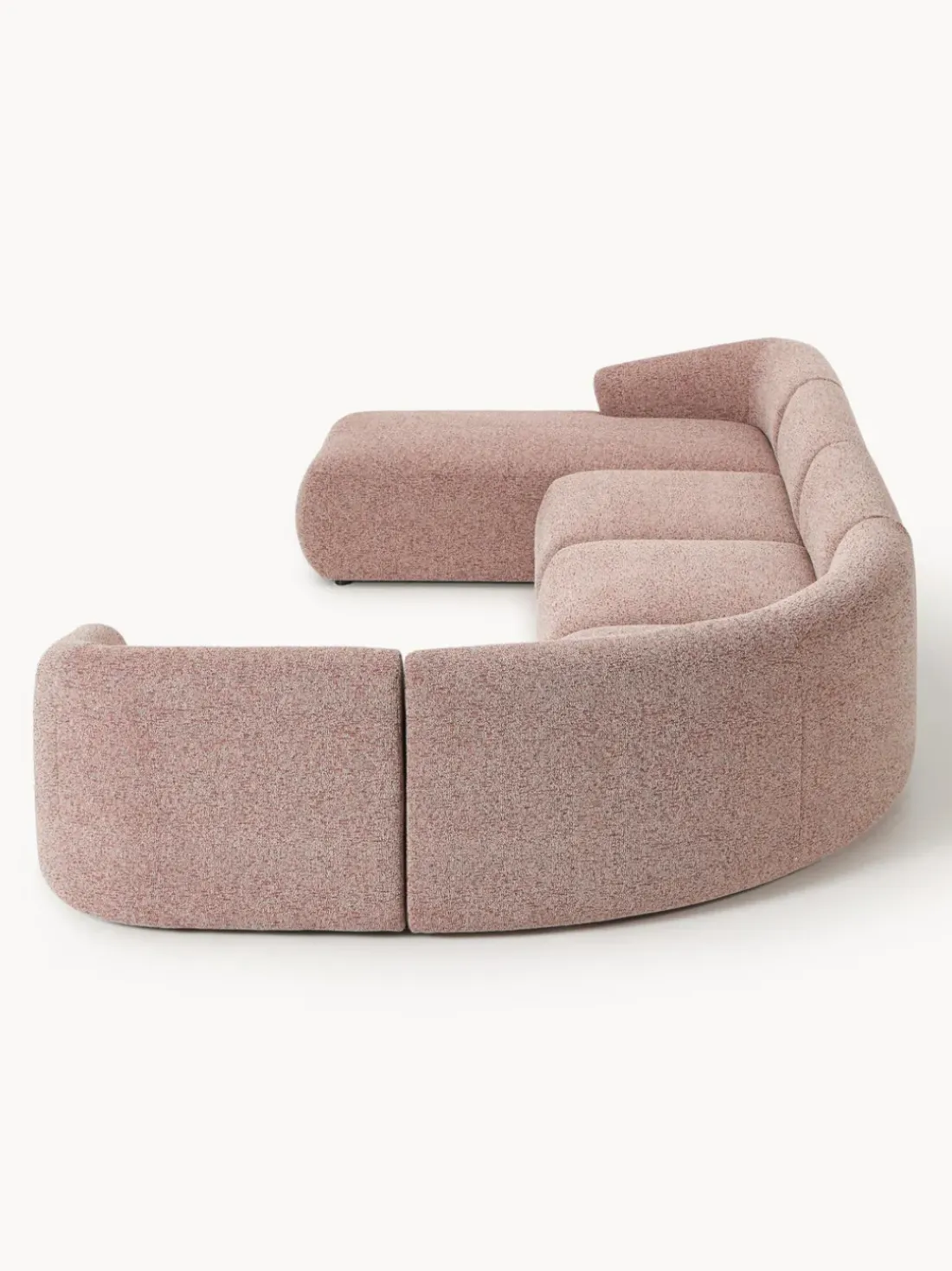 Sofá rinconera modular en tejido bouclé Sofia