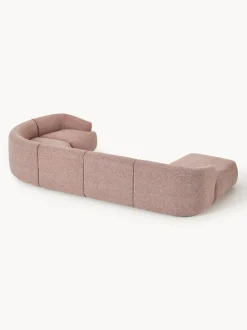 Sofá rinconera modular en tejido bouclé Sofia