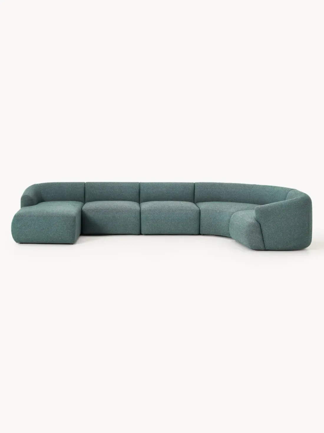 Sofá rinconera modular en tejido bouclé Sofia