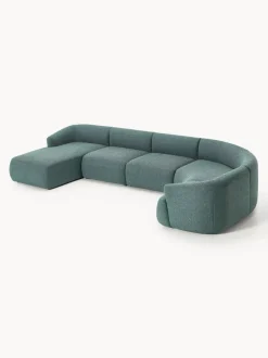 Sofá rinconera modular en tejido bouclé Sofia