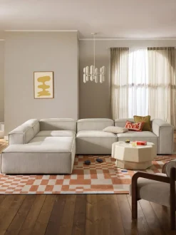 Sofá rinconera modular grande de pana Lennon