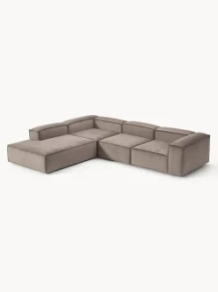 Sofá rinconera modular grande de pana Lennon