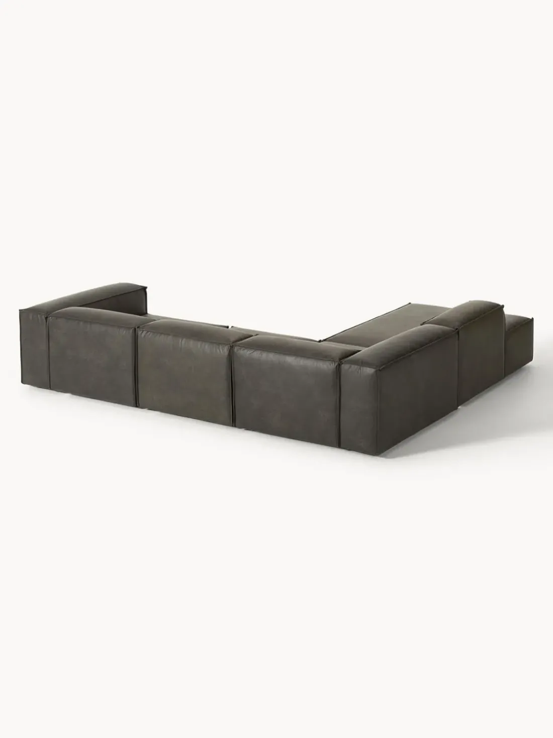 Sofá rinconera modular grande de cuero reciclado Lennon