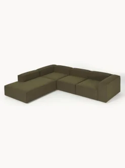 Sofá rinconera modular grande en tejido bouclé Lennon