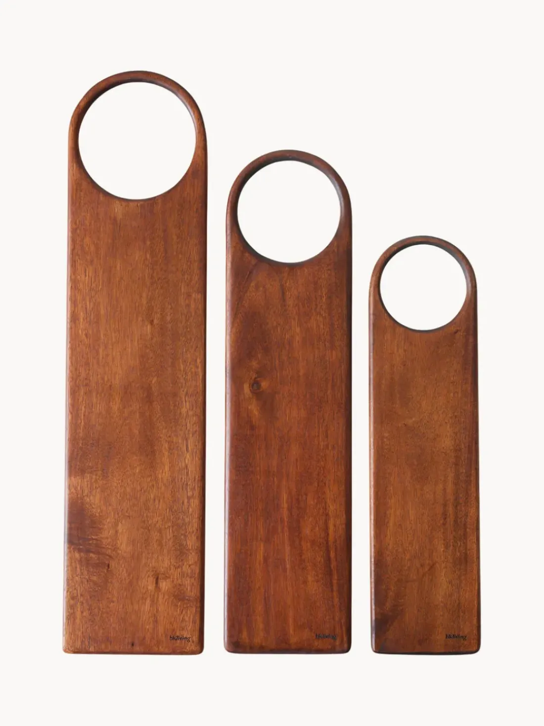 Tabla de cortar artesanal de madera de acacia Tidy, tamaños diferentes