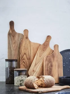 Tabla de cortar de madera de teca Raw