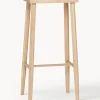 Taburete alto de madera de roble Folk
