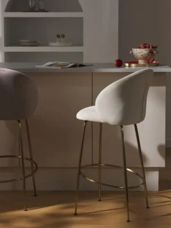 Taburete alto de terciopelo Luisa