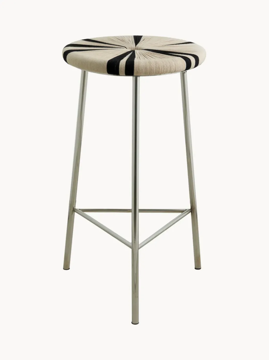 Taburete alto Morice, negro/ivory