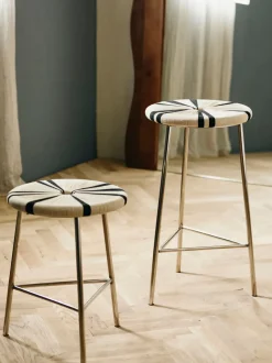 Taburete alto Morice, negro/ivory