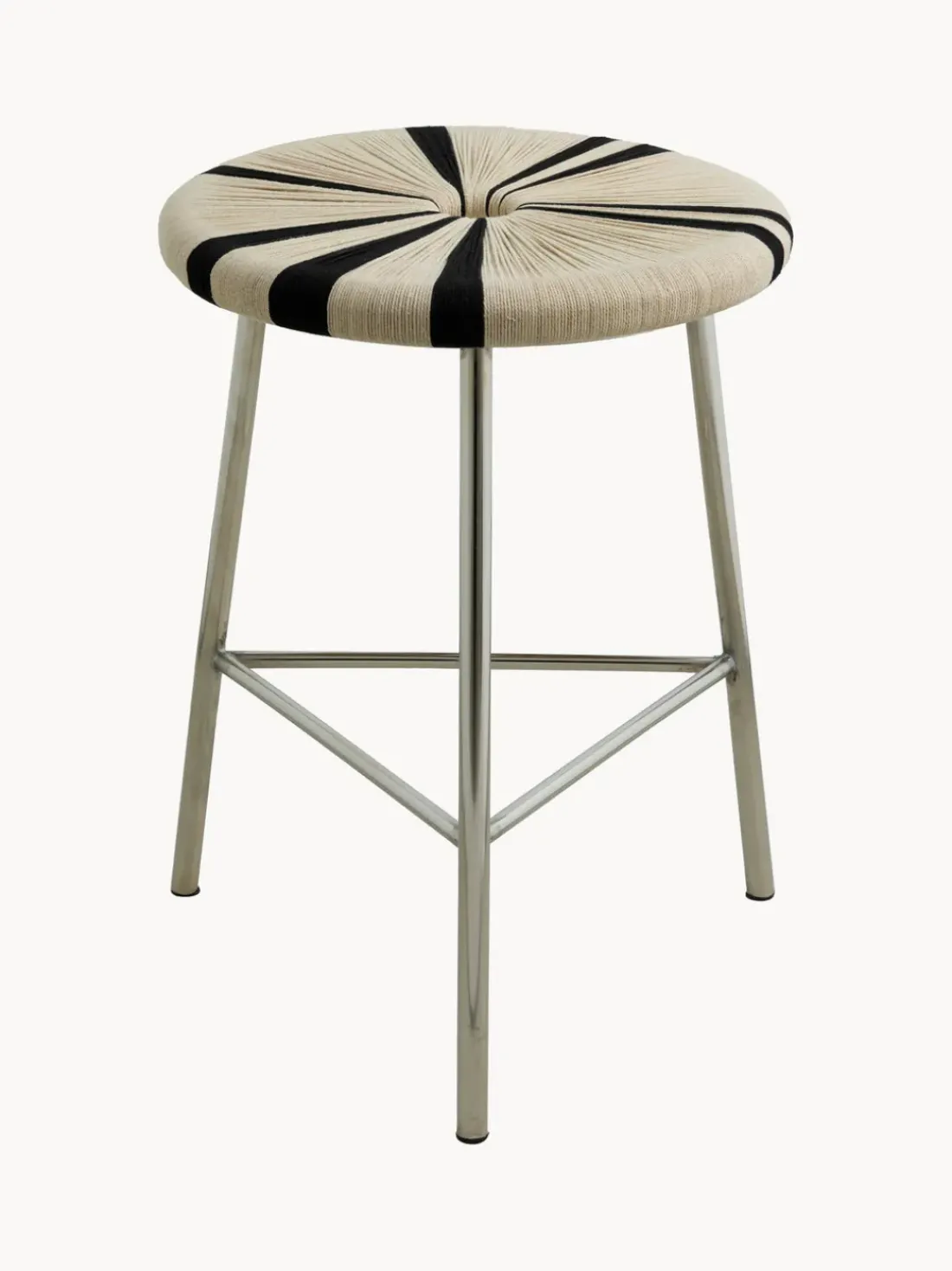 Taburete bajo Morice, negro/ivory